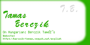 tamas berczik business card